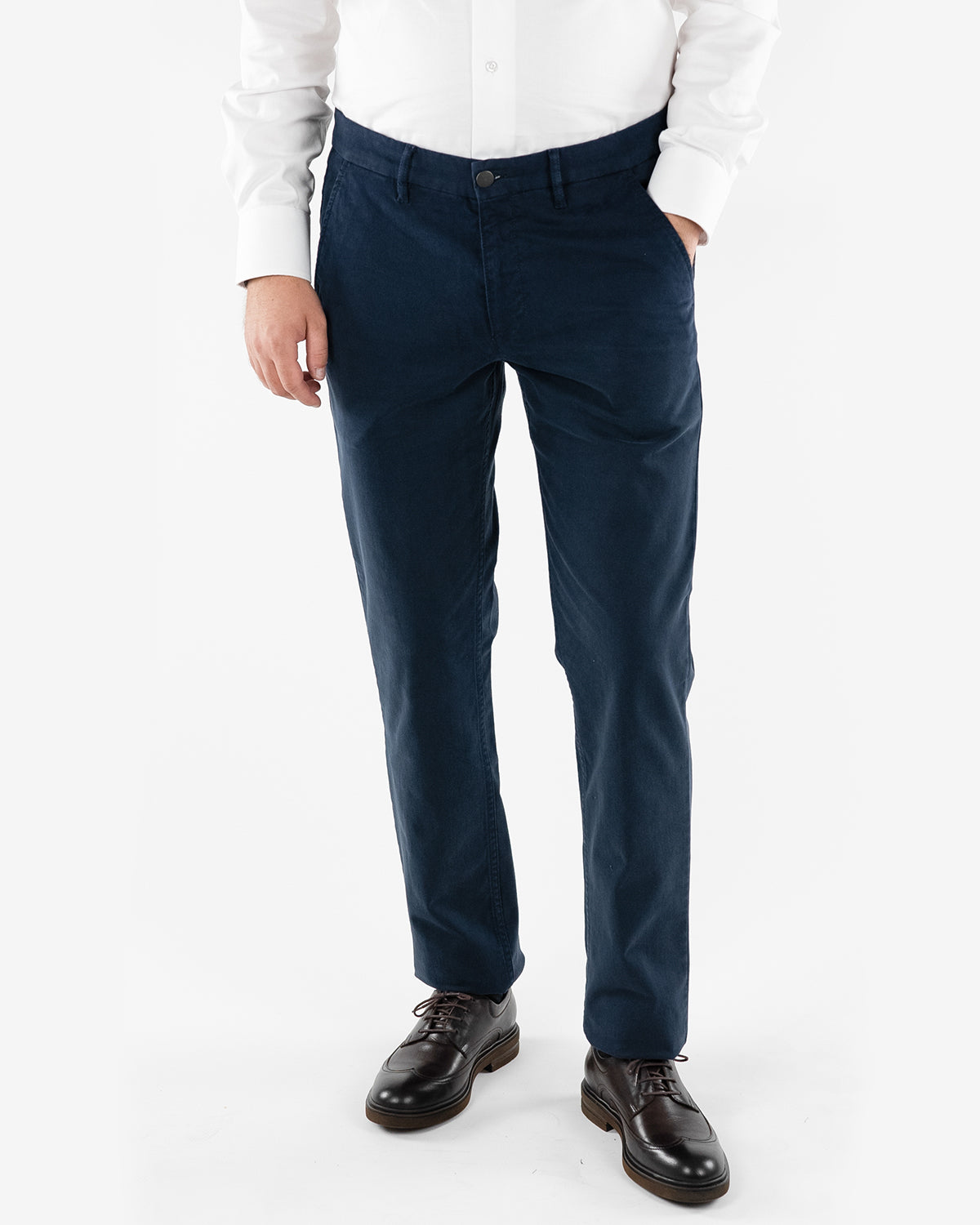 (product) Pantalon Barbati Smart-Casual Navy Tesatura Cervotessile PSM007