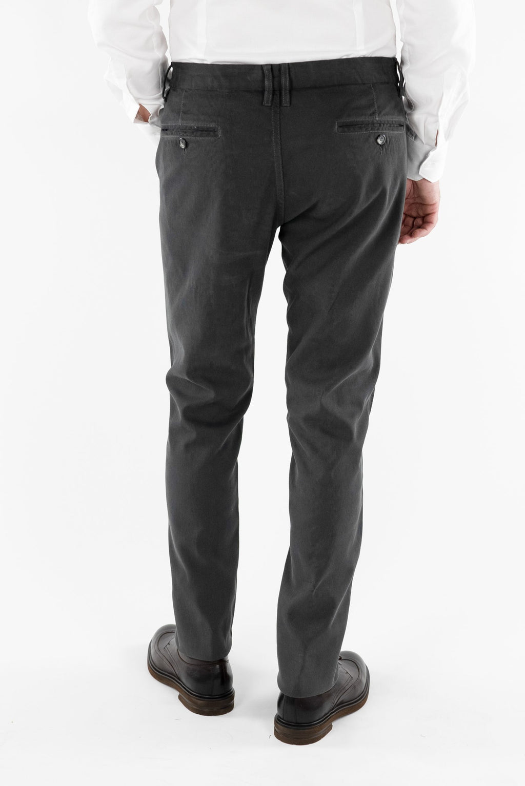 (product) Pantalon Barbati Smart-Casual Raiat Gri Antracit Tesatura By NTB PSMR012