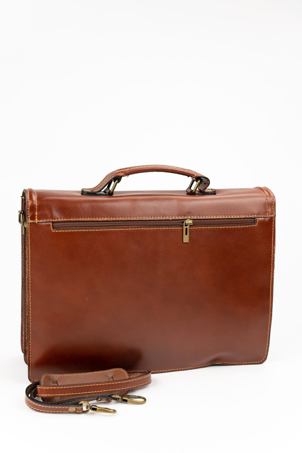 (product) Servieta din piele naturală Maro Cognac Svm018
