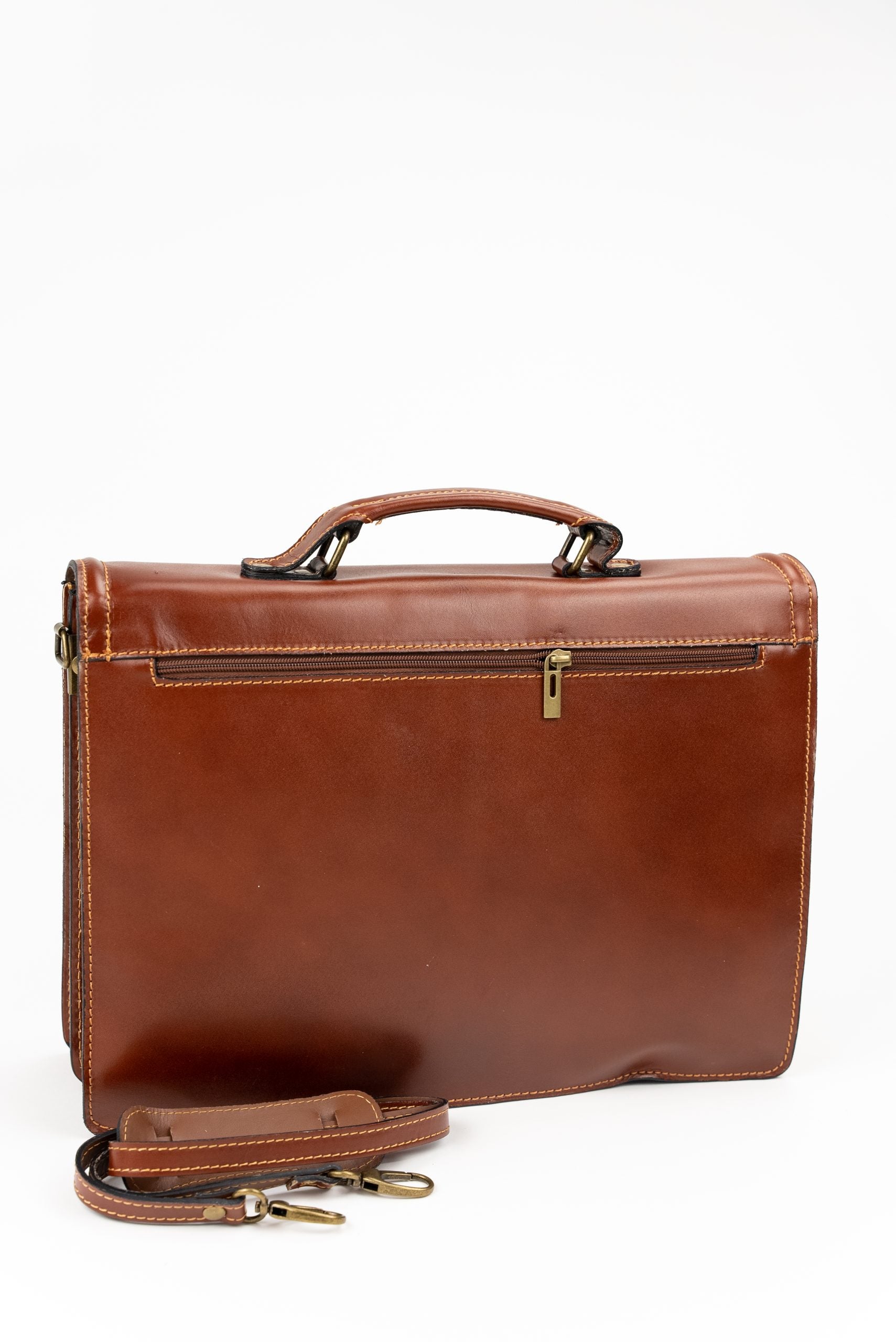 (product) Servieta din piele naturală Maro Cognac Svm018