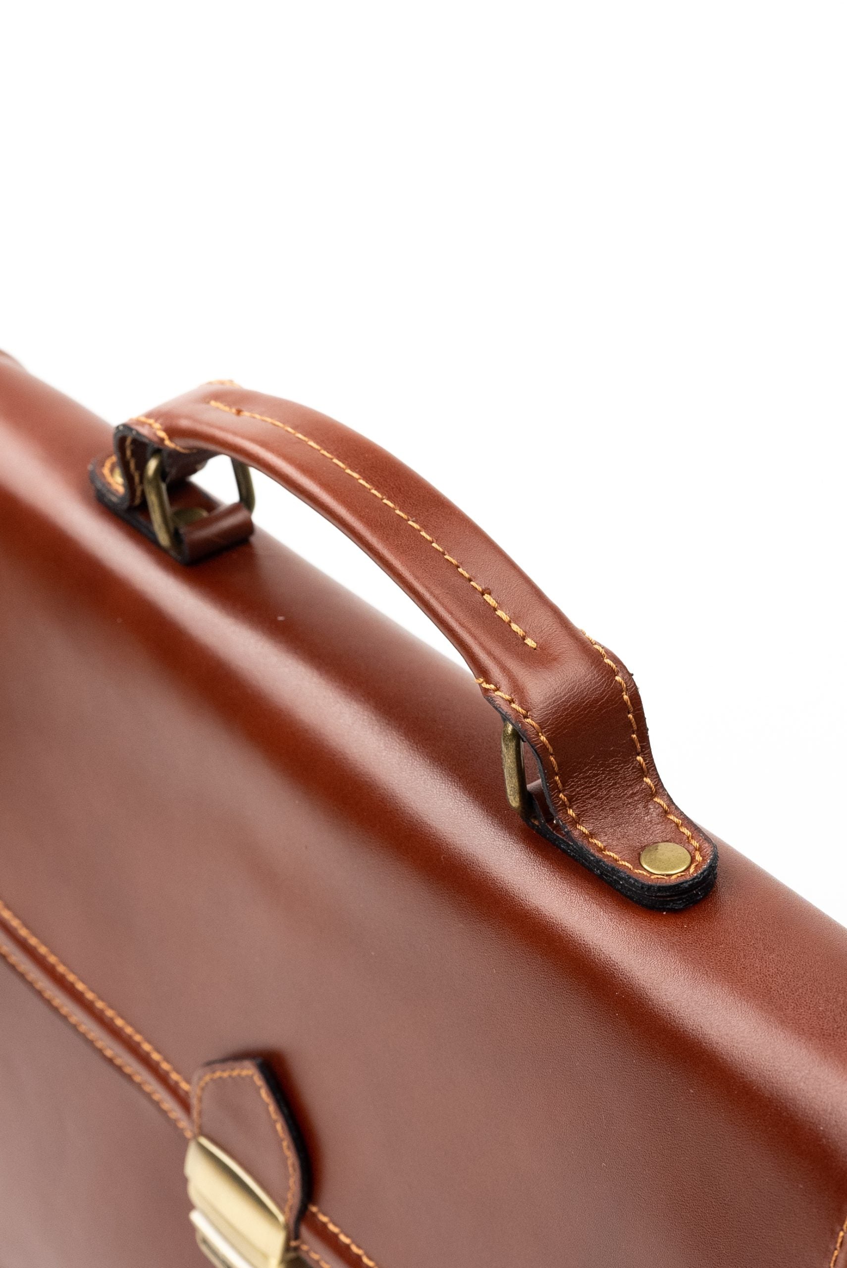 (product) Servieta din piele naturală Maro Cognac Svm018