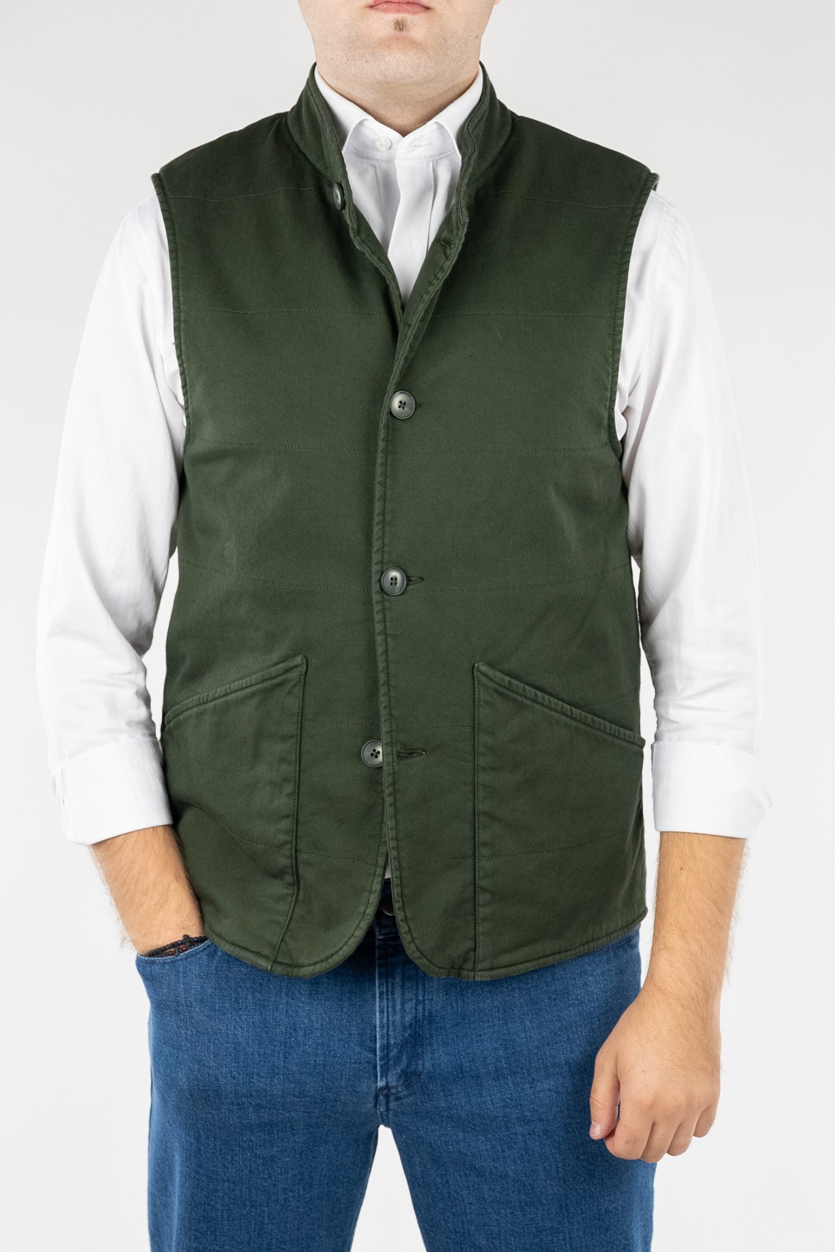 (product) Vesta Barbati Verde Bumbac Cervotessile VSM004