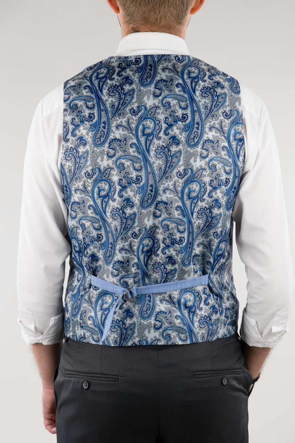 (product) Vesta Barbati un rand de nasturi Rever Ascutit  Albastru Baby Blue Vs1rabb