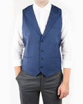 (product) Vesta Barbati un rand de nasturi Rever Ascutit  Bleumarin Texturat,  Vs1rabltx