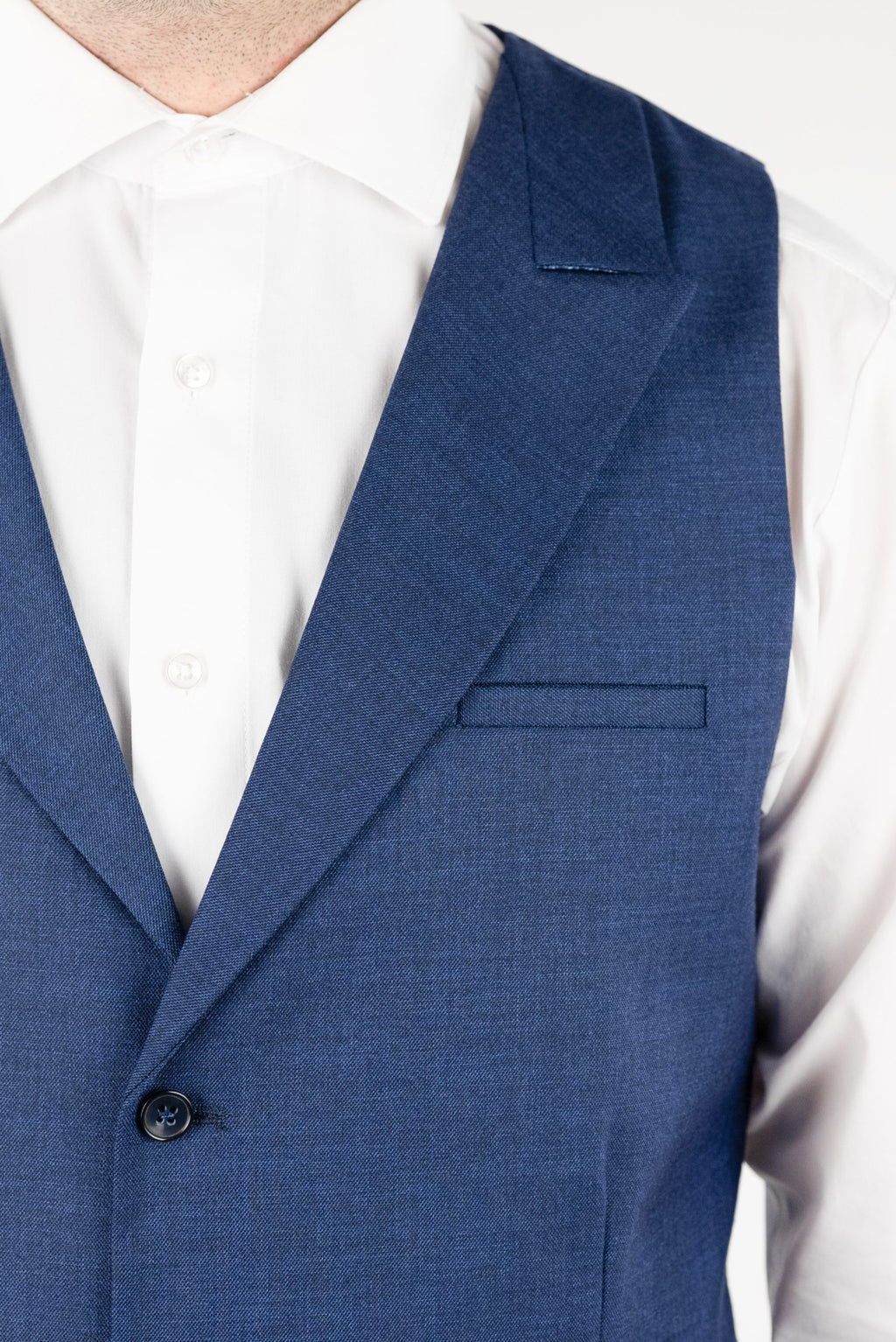 (product) Vesta Barbati un rand de nasturi Rever Ascutit  Bleumarin Texturat,  Vs1rabltx