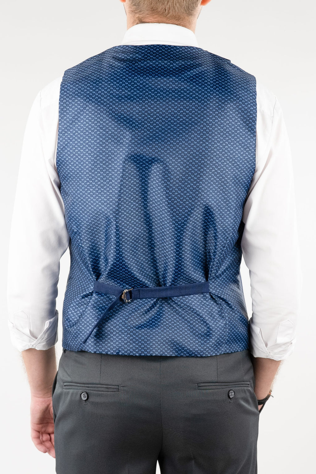 (product) Vesta Barbati un rand de nasturi Rever Ascutit  Bleumarin Texturat,  Vs1rabltx