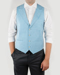 (product) Vesta Barbati un rand de nasturi Rever Ascutit  Turcoaz, Vs1ratz