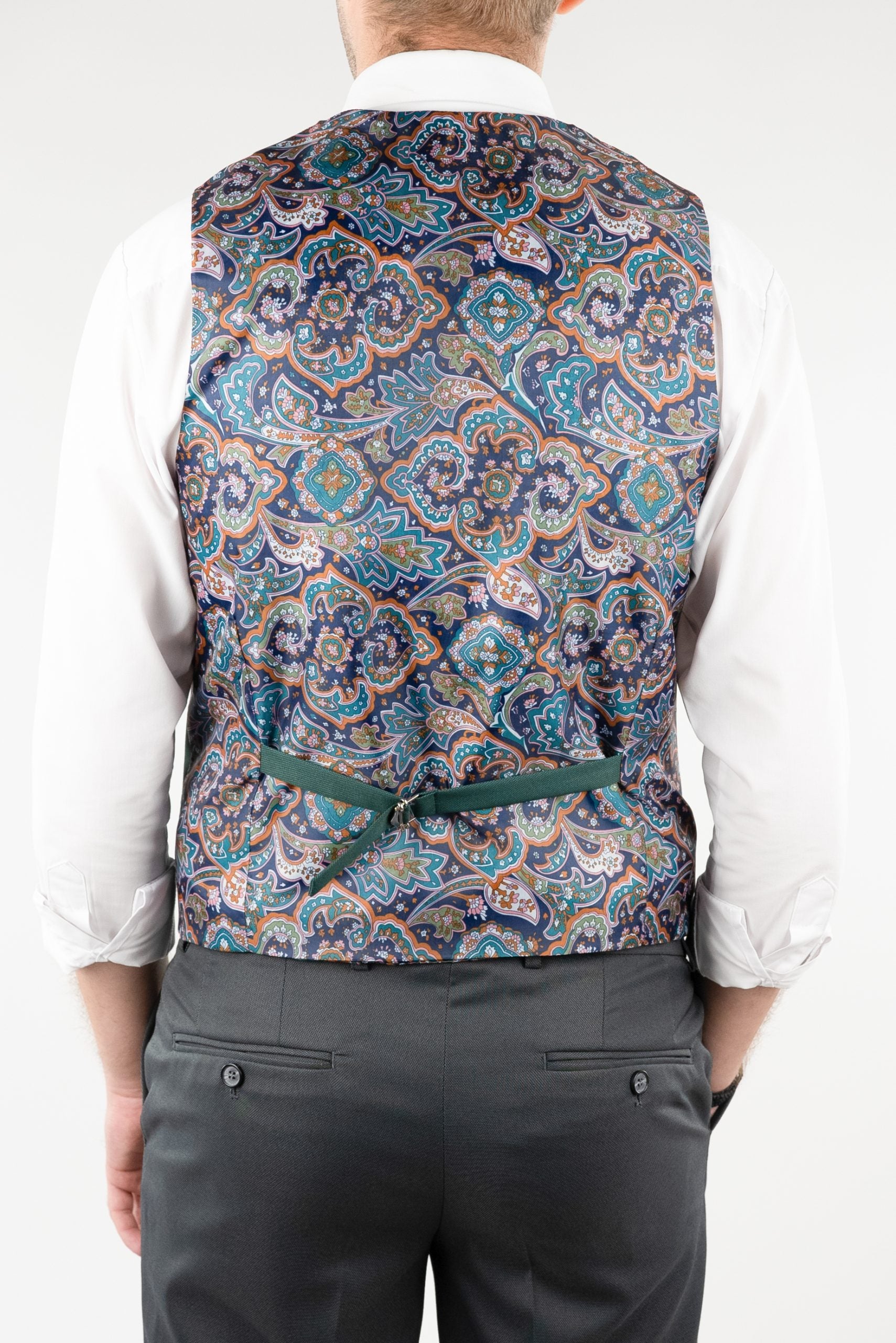 (product) Vesta Barbati un rand de nasturi Rever Ascutit  Verde Vs1rav