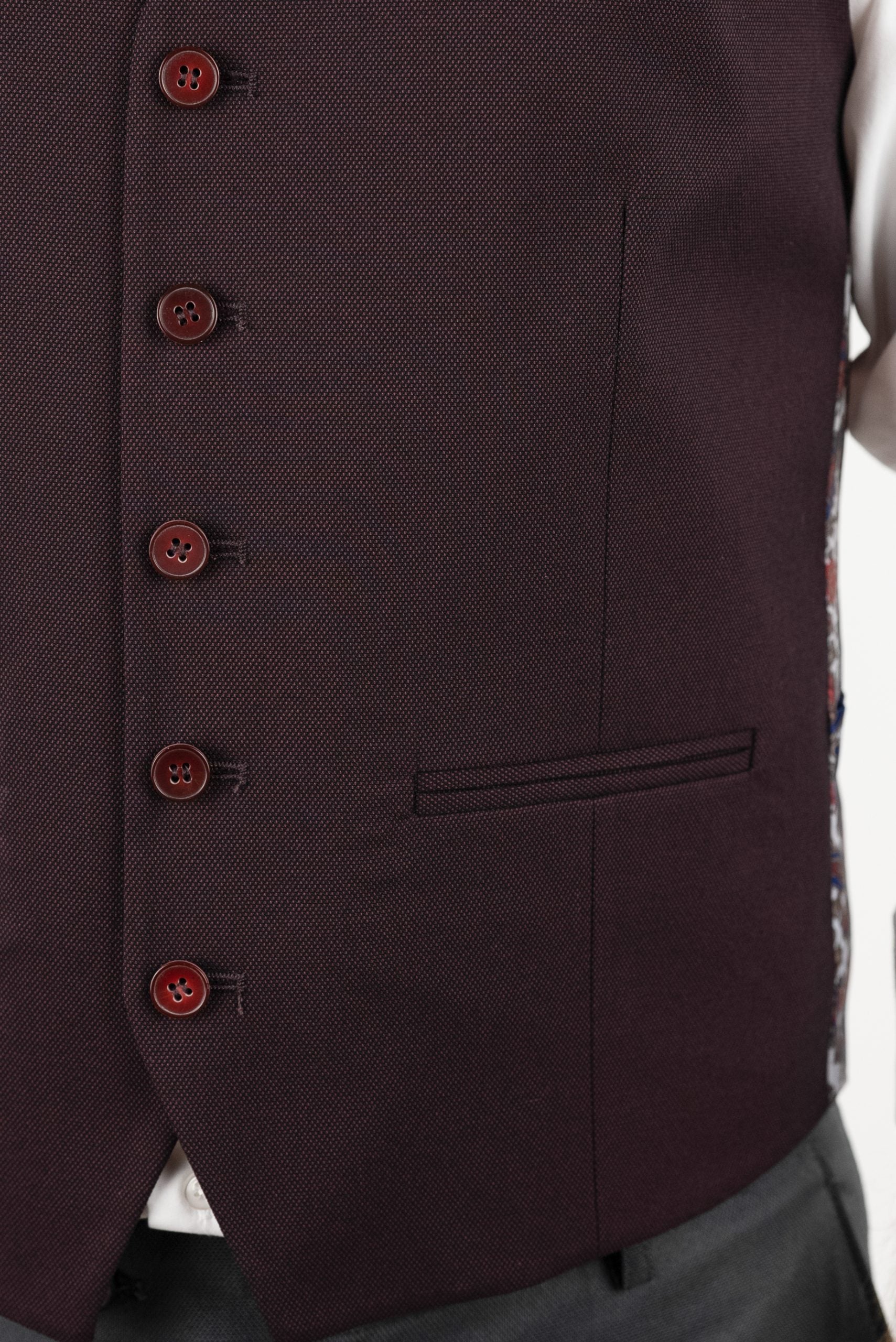 (product) Vesta Barbati un rand de nasturi bordeaux Vs1rsbx