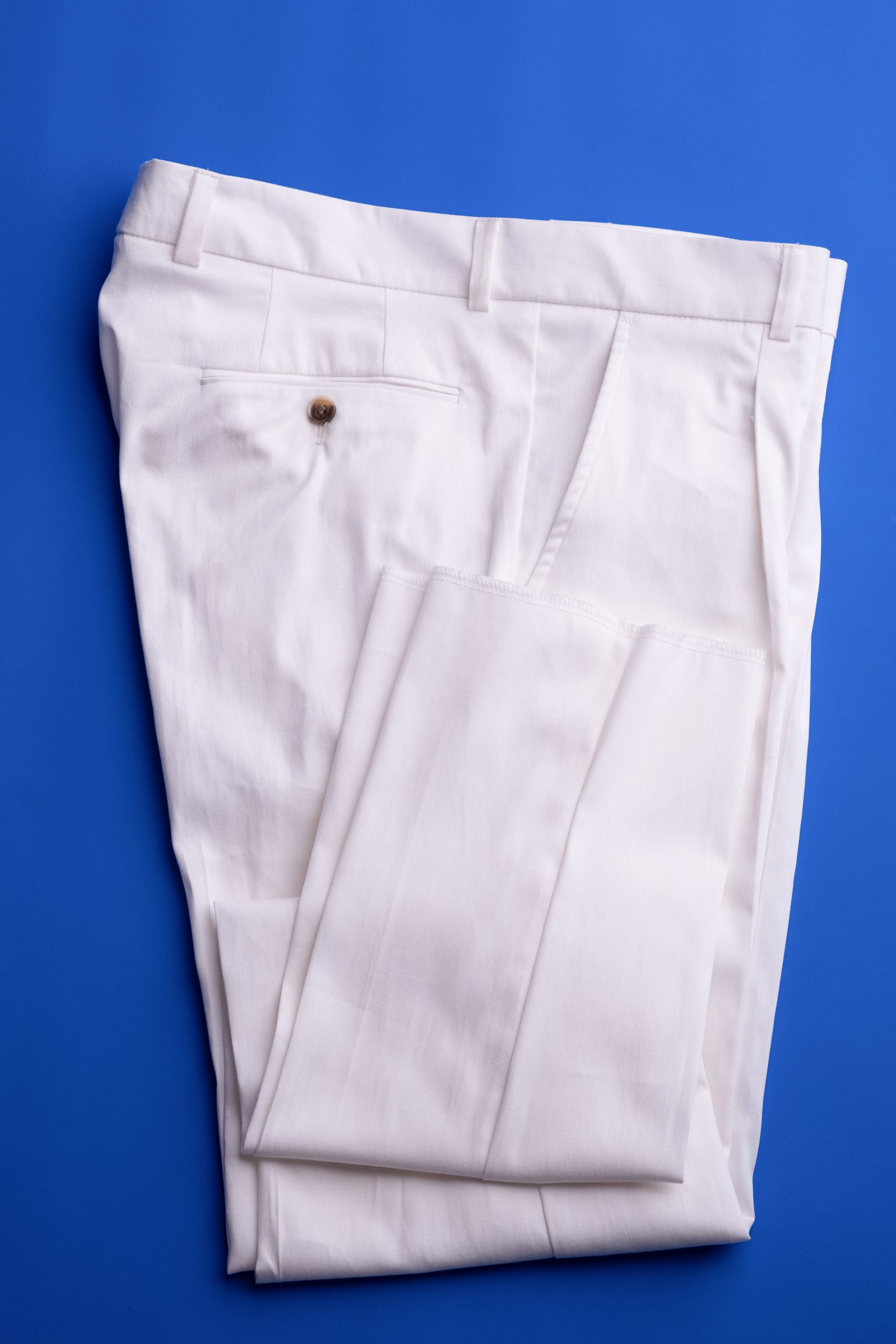 (product) Pantaloni din bumbac alb CFGBBC001
