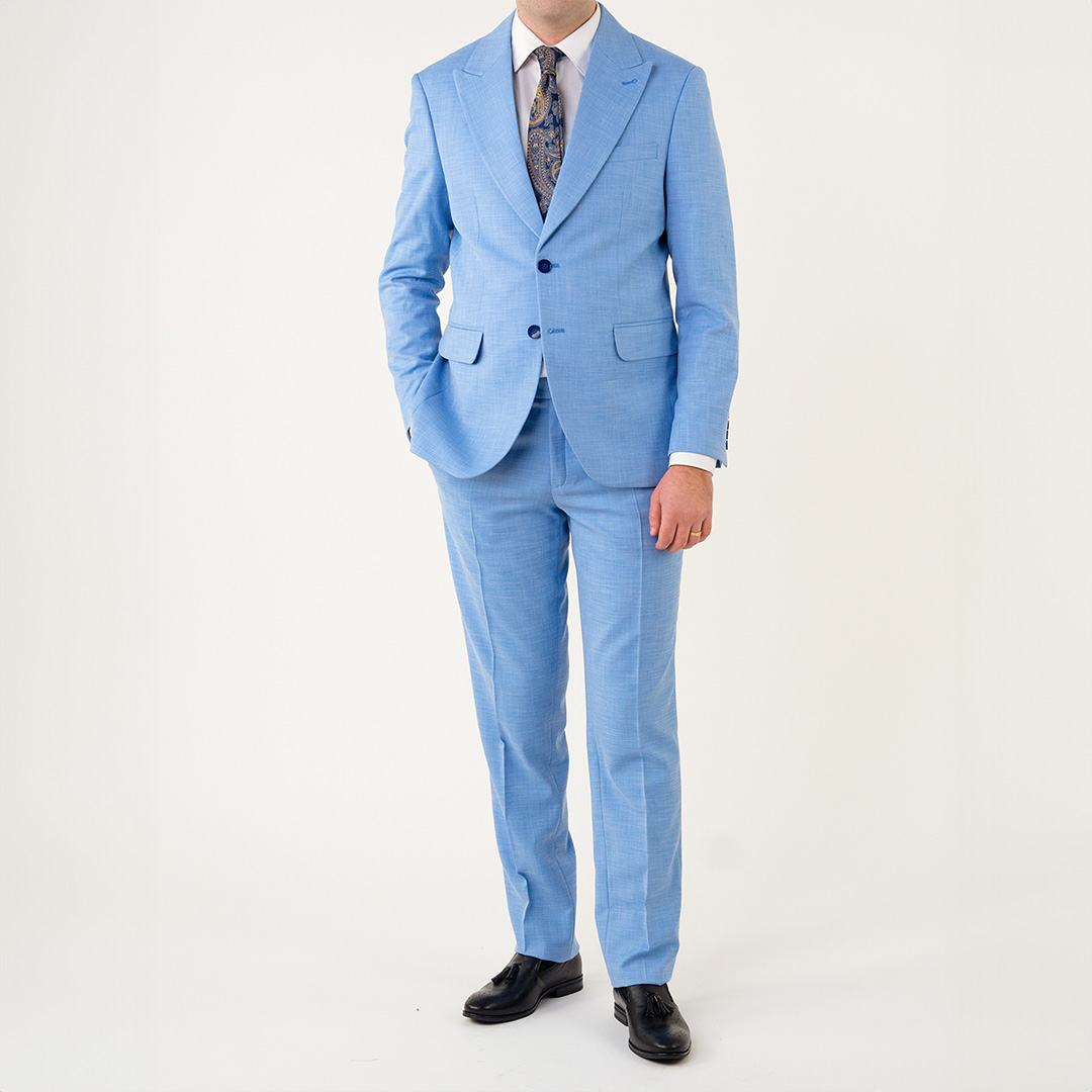 Costum barbati albastru baby blue tailored fit cfg308 - 58