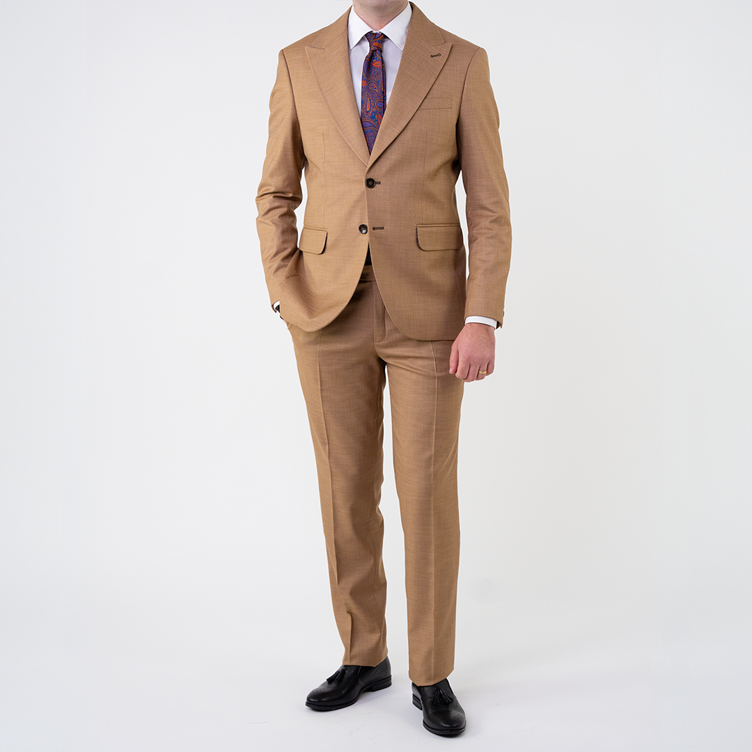 Costum barbati bej cappuccino tailored fit cfg312 - 46