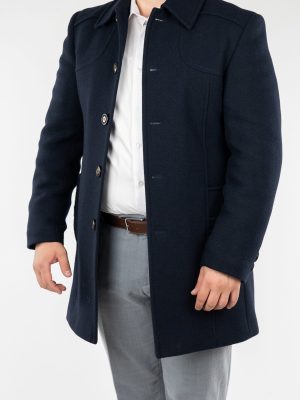 palton barbati bleumarin