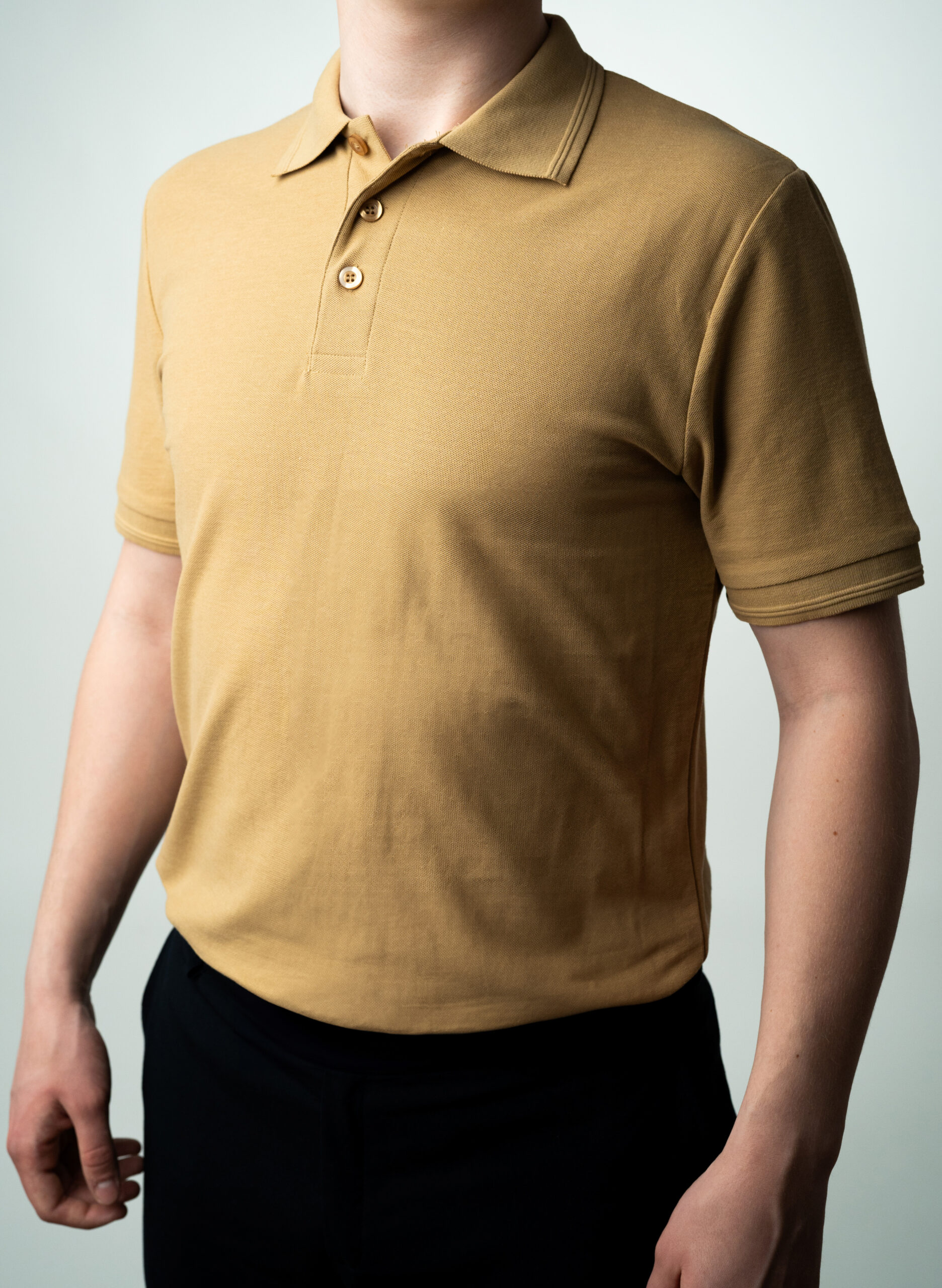Tricou polo din bumbac bej, tp004 - 2xl