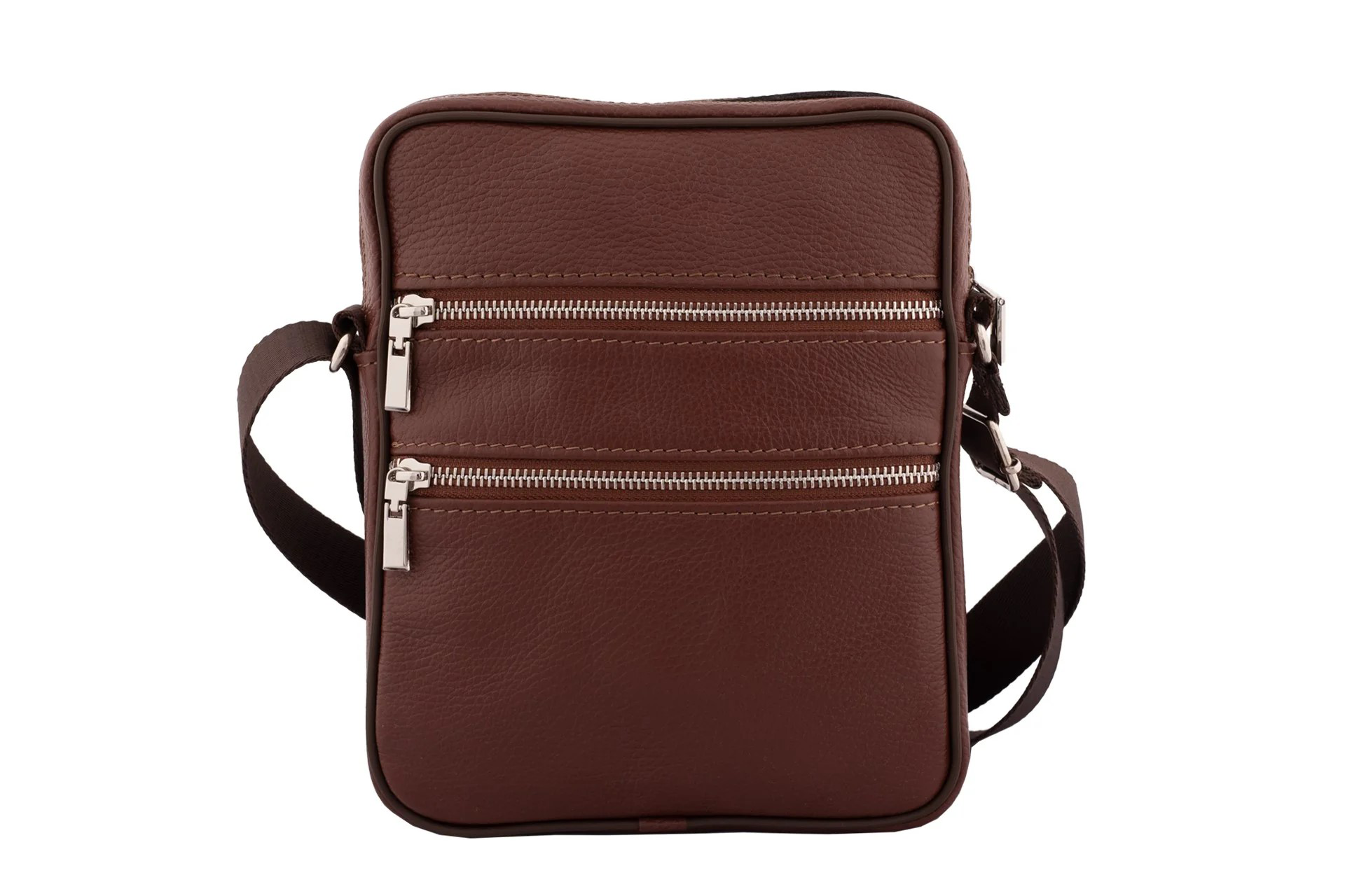 Borseta piele maro pentru barbati brsom - 23 x 19 x 5 cm